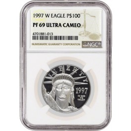 1997 W $100 Proof Platinum American Eagle NGC PF69 Ultra Cameo
