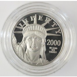 2000 1/4 oz $25 American Eagle Platinum Bullion Proof w/ Box & COA