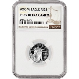 2000 W $25 Proof Platinum American Eagle NGC PF69 Ultra Cameo