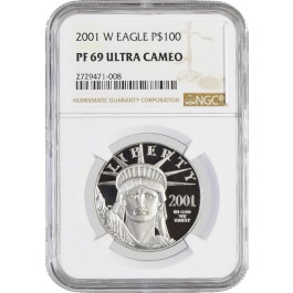 2001 W $100 Proof Platinum American Eagle NGC PF69 Ultra Cameo