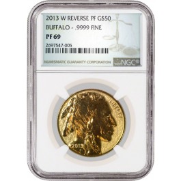 2013 W $50 Reverse Proof Gold American Buffalo NGC PF69