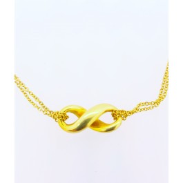 18k Gold Tiffany Infinity necklace 16 "