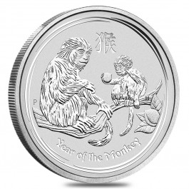 Australia Perth Mint 2016 1 oz Silver Year of The Monkey BU In Capsule
