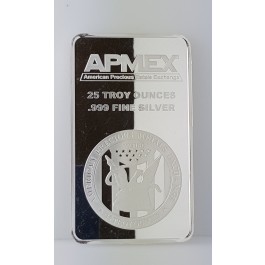 25 oz APMEX .999 Fine Silver Bar 