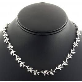 Rare Platinum Tiffany & Co Garland 2.38ctw Diamond Necklace 16"