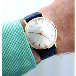 14k Rose Gold Doxa Cal 103 11 1/2 17j 34.5mm watch Anti Magnetic