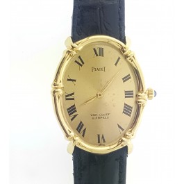 Rare 1960s Piaget Van Cleef  VCA 18k Gold  Bamboo Mechanical Watch