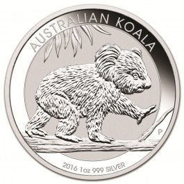 1 Roll - 2016 $1 AUD 1 oz .999 Fine Silver Australian Koala Perth Mint BU (In Capsule)