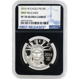 2016 W $100 1oz Proof Platinum American Eagle NGC PF70 Ultra Cameo First Release Retro