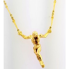 Salvador Dali Cristo De San Juan De La Cruz 18K Gold Pendant Necklace