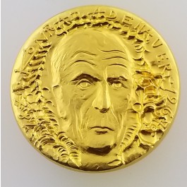  Salvador Dali Hommage a Konrad Adenauer .900 fine Gold Medal 1967 38 grams