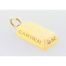 18k Cartier ingot bar pendant charm for necklace 1/4 oz 