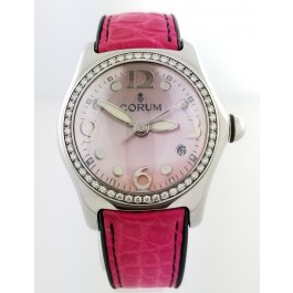 Pink Corum Bubble 39.151.47 Mother of Pear Diamond Watch