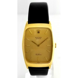 Rolex Cellini 18k Yellow Gold Manual Tonneau Dress Watch 4136