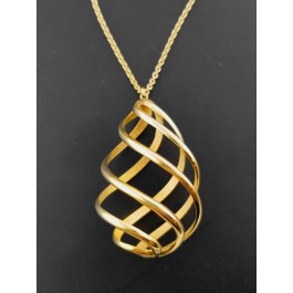 Tiffany & Co Paloma Picasso 18k Gold Luce Venezia Twist Pendant Necklace 24"