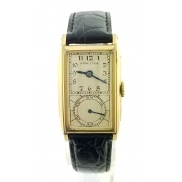 Vintage 1938 Hamilton Seckron 980A 22mm 14k Gold Filled Split Dial Doctors Watch