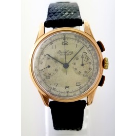 Breitling Premier Chronograph 782 Venus 175 36mm 18k Rose Gold Mechanical Watch 