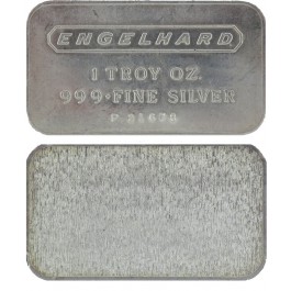 ENGELHARD 1 TR OZ Blank Back .999+ Fine Silver Bar