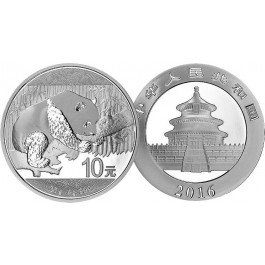 2016 10 Yuan Chinese Panda .999 30g Silver BU (In Capsule)