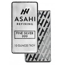 Asahi Refining 10 oz .999 Fine Silver Bar New Sealed