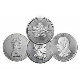 Random Year $50 1 oz .9995 Platinum Canadian Maple Leaf Uncirculated Coin BU