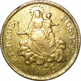 1797 48L Italy Italian States Genoa 48 Lire Gold Polished Ex-Jewelry Circulated