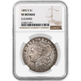 1892 S $1 Morgan Silver Dollar NGC VF Details Cleaned Coin