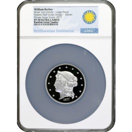 2017 1 oz Silver Barber Half Union Design Smithsonian Private Issue NGC PF70 UC