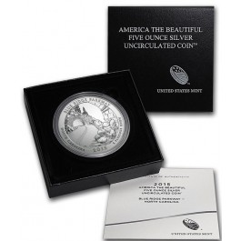 2015 P Blue Ridge Parkway America The Beautiful ATB 5 oz .999 Fine Silver Coin