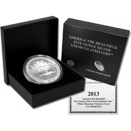 2013 P White Mountain America The Beautiful ATB 5 oz .999 Fine Silver Coin