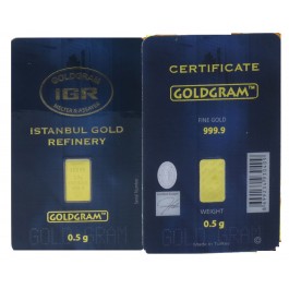 1/2 gram Istanbul Gold Refinery Bar .9999 Fine (In Assay)