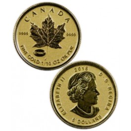 2015 $5 .9999 1/10 oz Gold Canadian Maple Leaf Rev Proof E=mc2 Privy (Sealed)