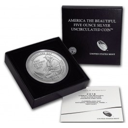 2016 P Cumberland Gap America The Beautiful ATB 5 oz .999 Fine Silver Coin OGP