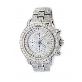 Breitling Super Avenger XL A13370 48mm Steel 30ct tcw Diamond Automatic Watch 