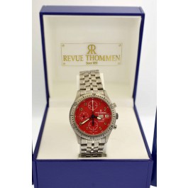 Revue Thommen Airspeed 39mm Titanium Red Dial Lemania 5100 Automatic Watch Coin Exchange NY