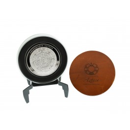 2017 Mexico 1 Kilo .999 Fine Silver Aztec Calendar Box & Stand