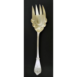 Tiffany & Co Beekman Pattern Sterling Silver Gold Wash Salad Serving Fork 9.75"