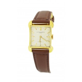 Vacheron Constantin 25mm 18k Gold Square Fancy Lug Mechanical Tank Watch 458/3B