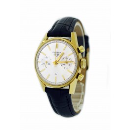 1960s Heuer Carrera Chronograph 3648S Valjoux 92 35.5mm YGF Mechanical Watch Coin Exchange NY