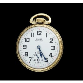 Antique Elgin Shockmaster 657 10k Rolled Gold Plate 17 Jewels Pocket Watch WORKS