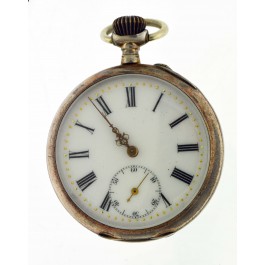 Ariana Willy Hackelbusch German 800 Fine Silver Louis XV Fancy Dial Pocket Watch