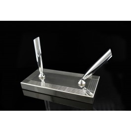 Vintage Tiffany & Co Sterling Silver Double Stall Desktop Pen Stand Paperweight