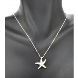 Tiffany Co Elsa Peretti Sterling Silver Small Starfish Pendant Necklace 16 Coin Exchange NY