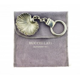Vintage Buccellati Arca 925 Sterling Silver Shell Keychain Keyring Key Holder 