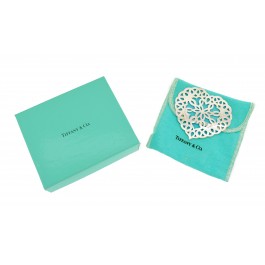 Vintage 1997 Tiffany & Co Sterling Silver Snowflake Christmas Ornament Box Pouch