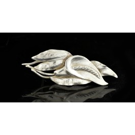 Arts & Crafts Signed Peer Smed Hand Wrought Sterling Silver Calla Lily Brooch 