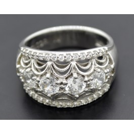 Tacori IV Epiphany Bloom 925 Sterling Silver CZ Diamonique Ring