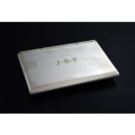 2001 Asprey & Garrard London Sterling Silver Envelope Business Card Holder Mono