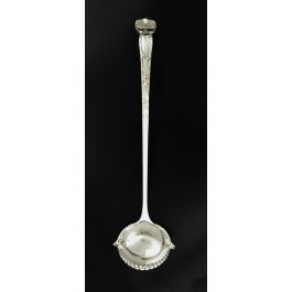 Patent 1884 Edward Moore Tiffany & Co Wave Edge Sterling Silver Punch Ladle 14"