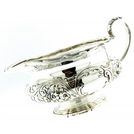 1909 Antique Atkin Brothers Sterling Silver Creamer Sheffield England Hand Chased